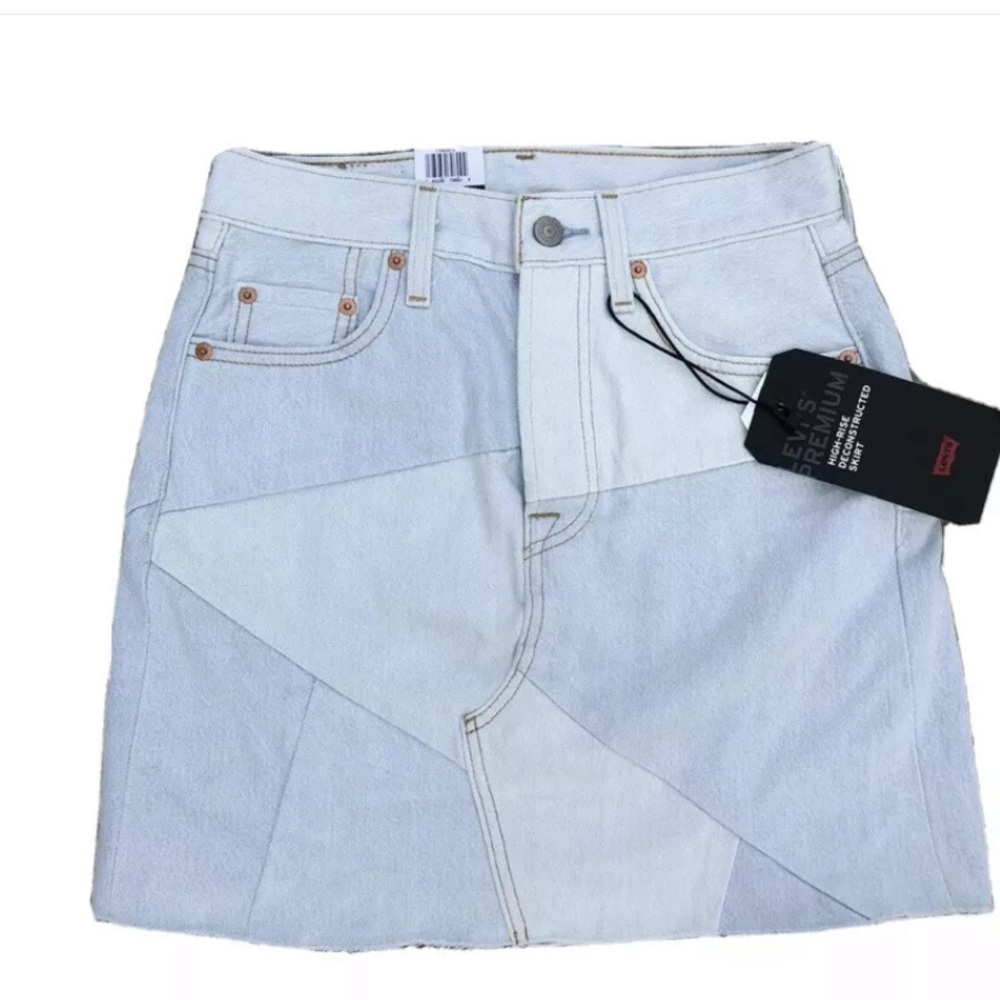 Levi’s high-rise deconstructed skirt